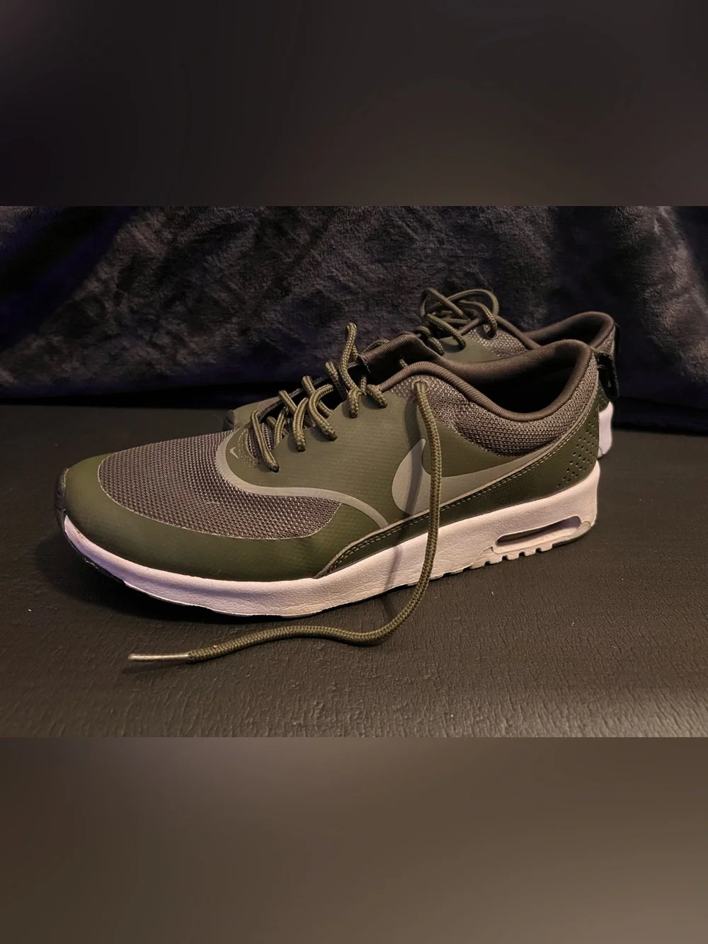 Nike Olive Green and Gray Low-Top Sneakers